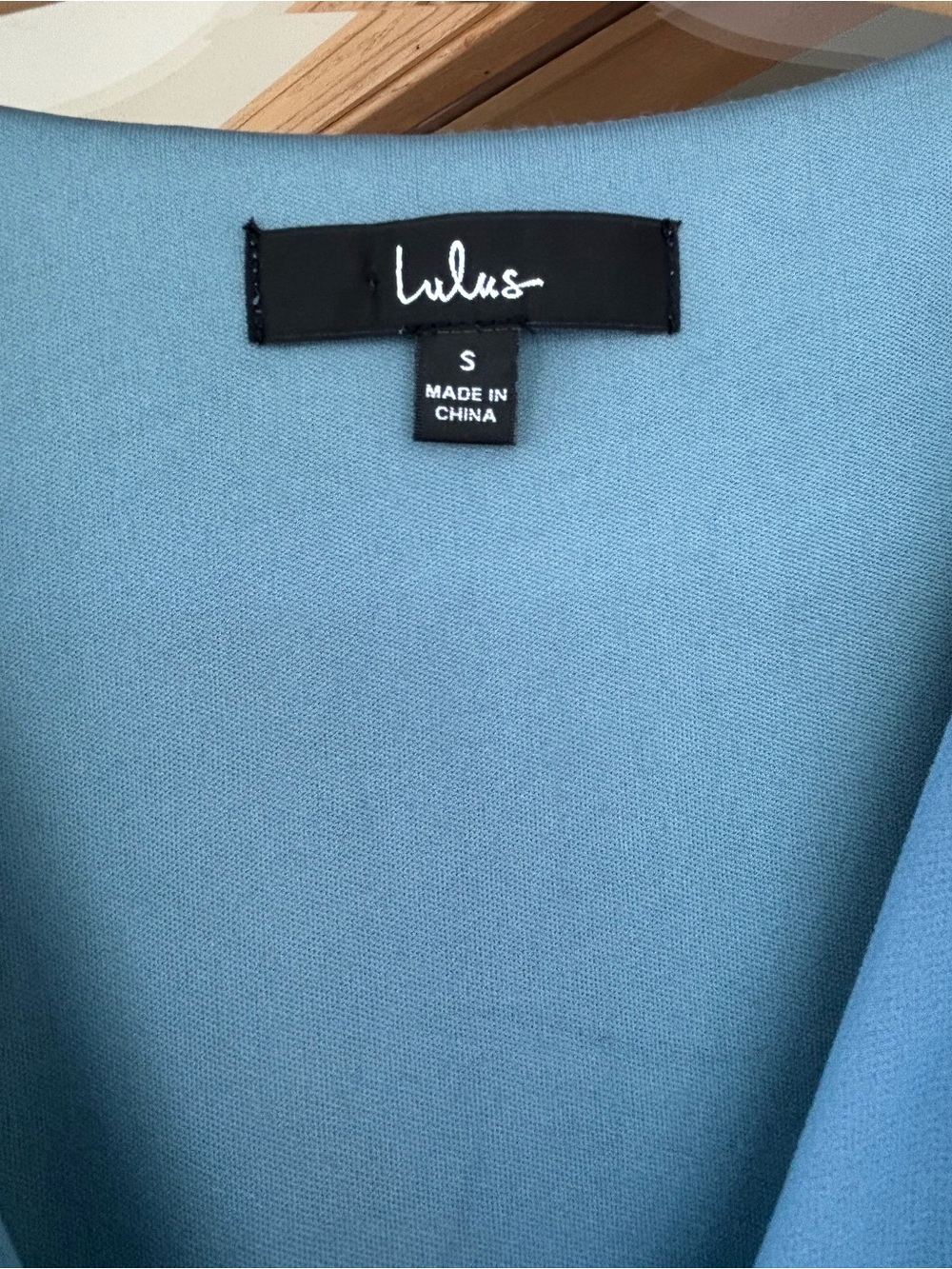 Lulus Lost in the Moment Slate Blue Maxi Dress Flutter Sleeve Front Slit Size S - Picture 12 of 12